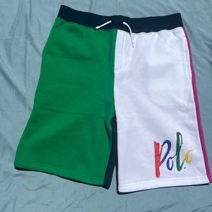 Polo by Ralph Lauren Multicolor paint logo shorts thick cotton XL(18/20)